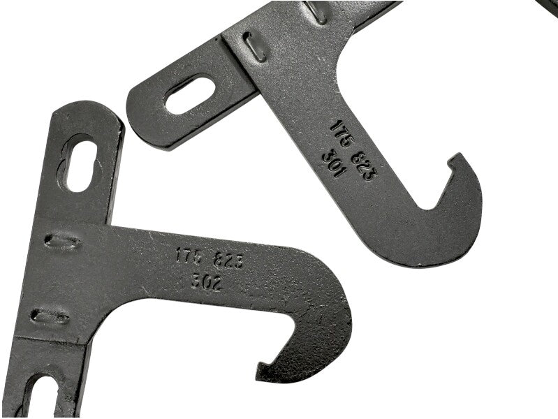 Hood Hinges Set 75-92 VW Rabbit Jetta Golf GTI MK1 MK2 Black - 175 823 301 & 302