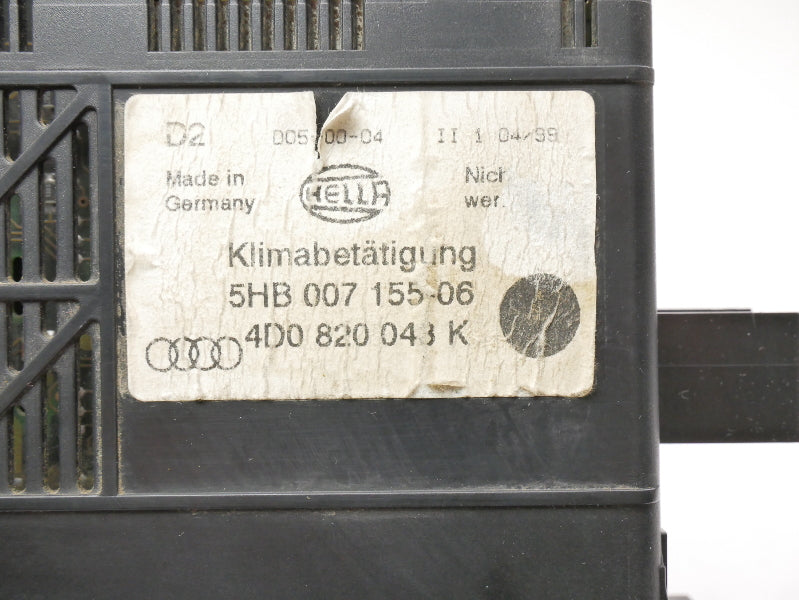 Dash Climate Control Heater AC HVAC 97-99 Audi A8 D2 - Genuine - 4D0 820 043 K