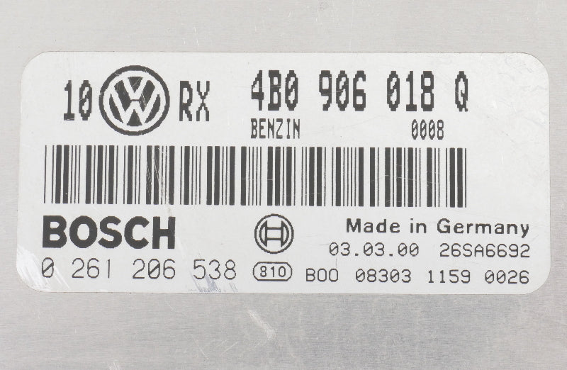 ECU ECM Engine Computer 99-01 VW Passat Audi A4 B5 1.8T - 4B0 906 018 Q