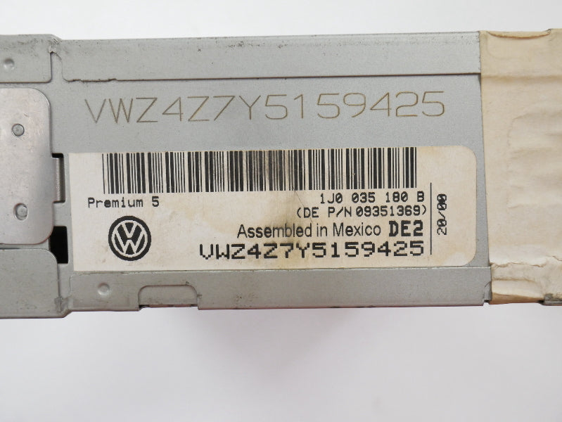 Premium 5 Radio Head Unit VW Jetta Golf Cabrio Passat MK4 B5 OEM - 1J0 035 180 B