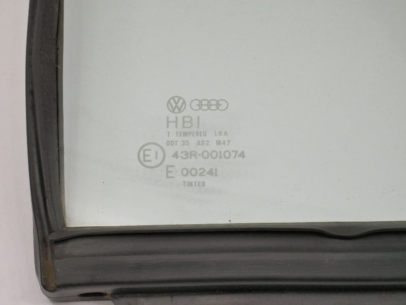 LH Rear Door Corner Window Side Exterior Glass & Seal 82-88 VW Quantum