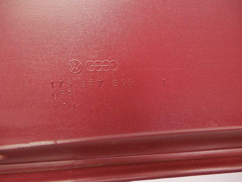 LH Lower Dash Cover Panel 81-84 VW Rabbit & Pickup MK1 - GTI Red - 175 857 899