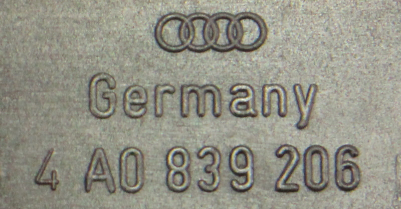 RH Rear Exterior Door Handle 96-99 Audi A4 B5 - Silver - Genuine - 4A0 839 206