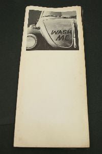 1974 VW Dealer Advertisement Brochure Aircooled Beetle "Wash Me" - "Thanks."
