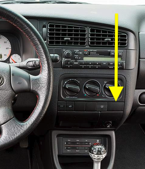 Dash Switch Blank Dummy Cover 93-99 VW Jetta Golf GTI MK3 - Genuine  1H0 858 180