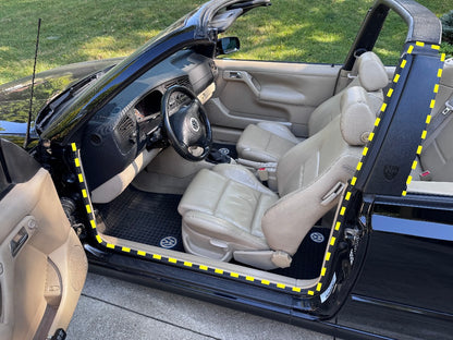 LH Door Window Seal Weather Stripping 95-02 VW Cabrio MK3 MK3.5 - 1E0 847 329