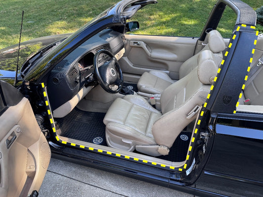 LH Door Window Seal Weather Stripping 95-02 VW Cabrio MK3 MK3.5 - 1E0 847 329