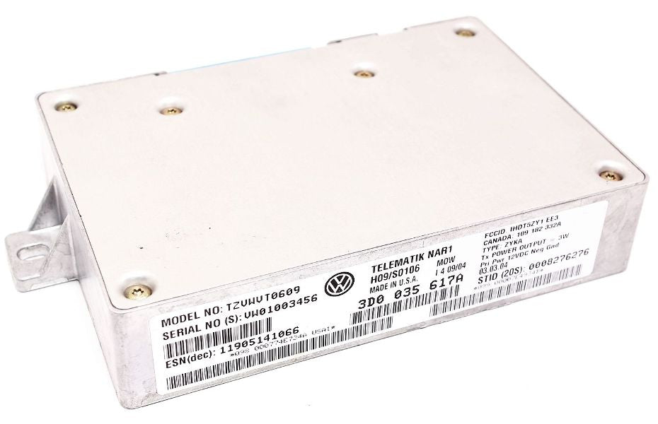 GPS Onstar Computer Module 02-05 VW Jetta MK4 Telematics - 3D0 035 617 A