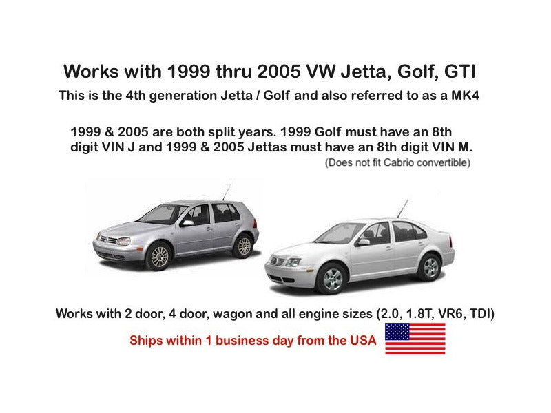New Hood Latch Lock 99-05 VW Jetta Golf GTI MK4 With Pull Handle & Instructions