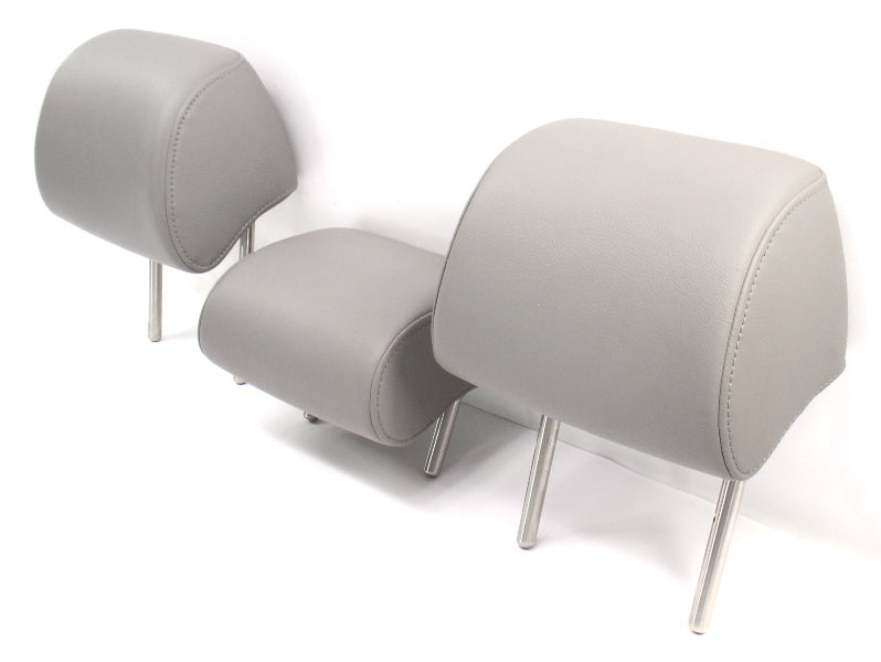 Rear Headrest Head Rests Set VW 05-10 Jetta Rabbit GTI MK5 Art Gray Leather