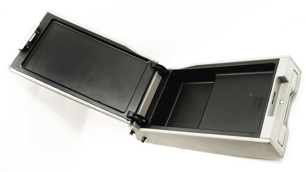 Rear Back Seat Leather Armrest Cupholder Console 02-08 Audi A4 B6 B7 - Genuine -