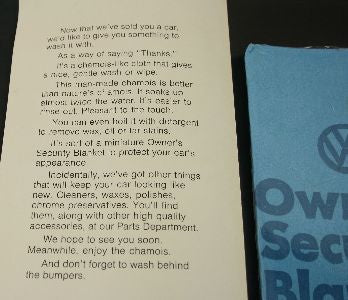 1974 Rare Vintage "Wash Me" VW Beetle Dealership Brochure Advertising