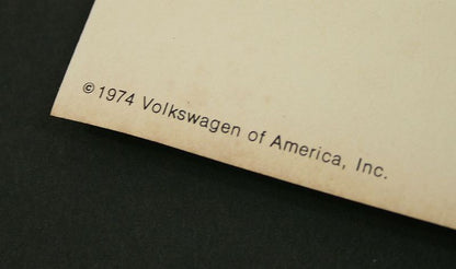 1974 Rare Vintage "Wash Me" VW Beetle Dealership Brochure Advertising