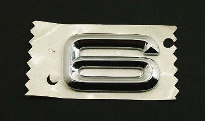 NOS Chrome Six 6 Trunk Badge Emblem 96-04 Audi A6 C5 - Genuine
