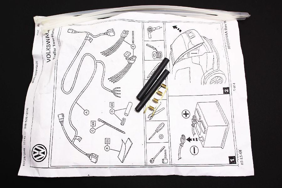 NOS Trailer Hitch Wiring Harness Kit 09-13 VW Routan - 68025517AB