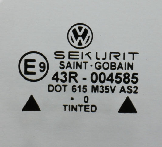 RH Front Door Window Side Exterior Glass 98-10 VW Beetle Coupe - Genuine
