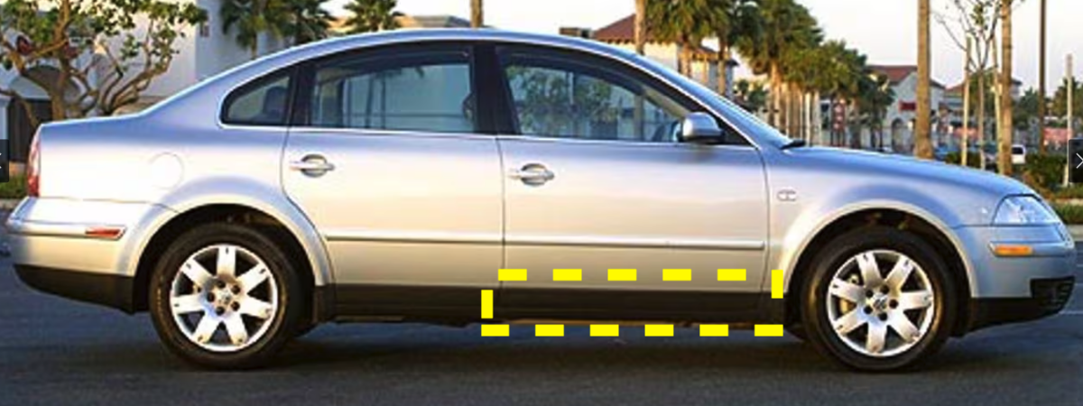 RH Front Lower Door Molding Trim Blade 98-05 VW Passat B5 B5.5 - 3B0 854 940 B