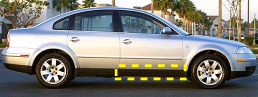 RH Front Lower Door Molding Trim Blade 98-05 VW Passat B5 B5.5 - 3B0 854 940 B