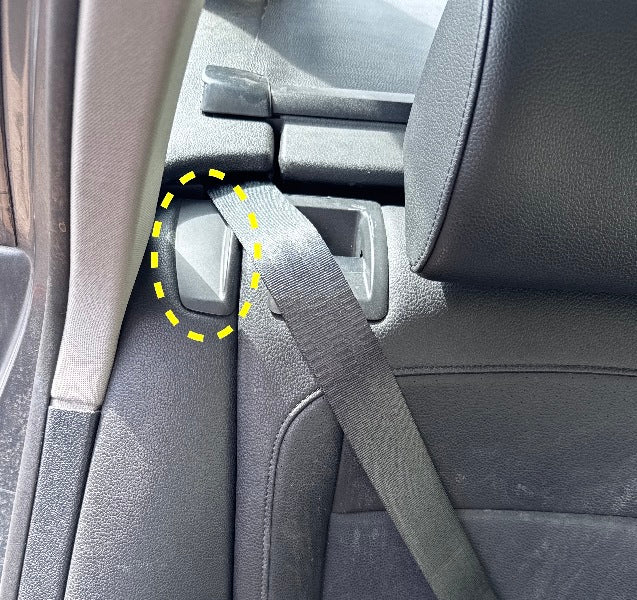 RH Rear Seatbelt Guide Trim 05-10 VW Jetta Rabbit GTI Mk5 Sportwagen - 1074639