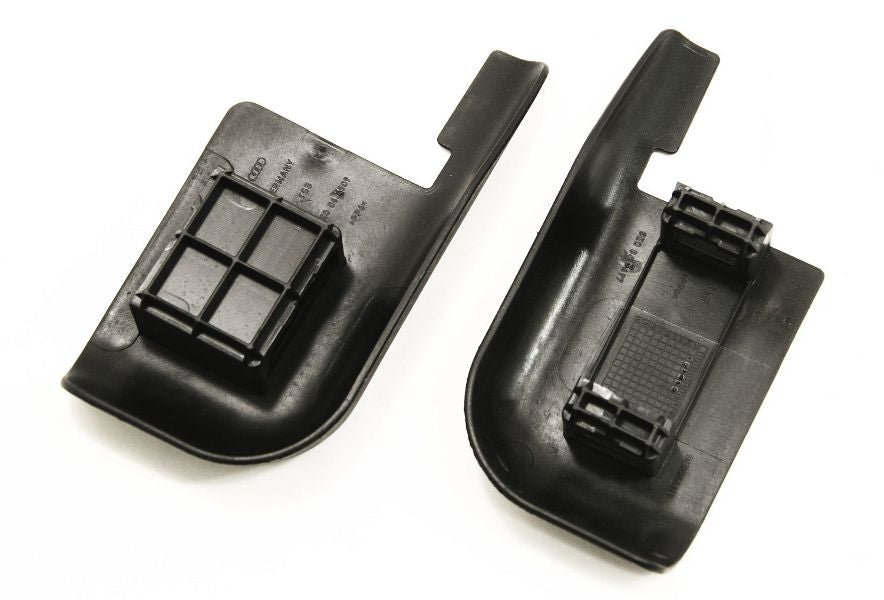 LH Seat Track Trim Cover Caps 02-05 Audi A4 B6 - Black - 8E0 863 497 / 864 509