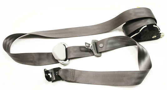 RH Front Seat Belt 99-05 VW Jetta Golf MK4 - Gray - Genuine - 1J4 857 706 T