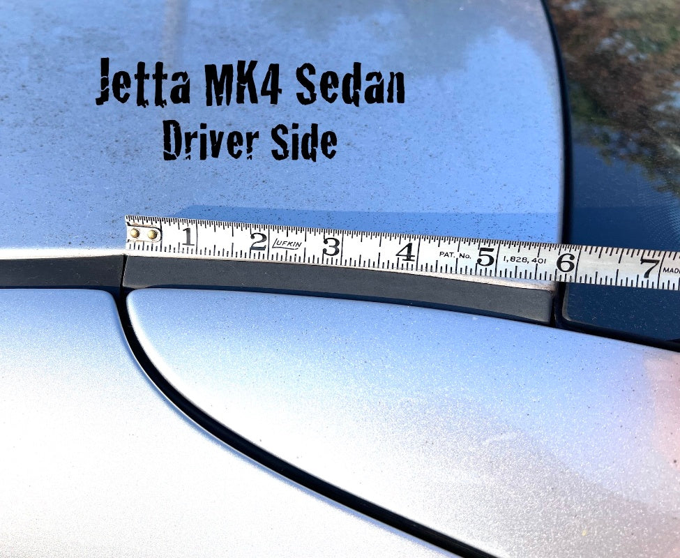 LH Rear Short Small Roof Molding Seam Channel Trim Seal 99-05 VW Jetta Sedan Mk4