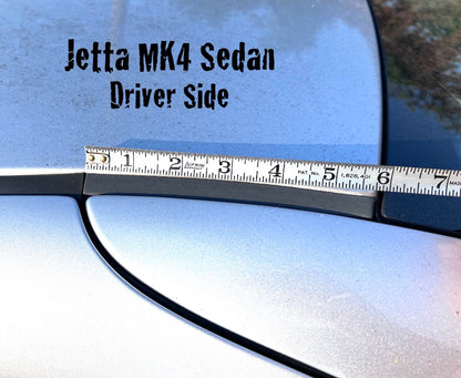 LH Rear Short Small Roof Molding Seam Channel Trim Seal 99-05 VW Jetta Sedan Mk4
