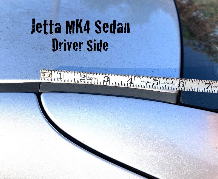 LH Rear Short Small Roof Molding Seam Channel Trim Seal 99-05 VW Jetta Sedan Mk4