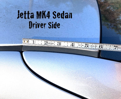LH Rear Short Small Roof Molding Seam Channel Trim Seal 99-05 VW Jetta Sedan Mk4