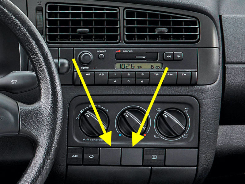 Dash Switch Blank Filler Panel Trim VW Jetta Golf GTI Cabrio MK3 - 1H0 858 179