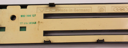 Climate Control Face Trim Plate 81-93 VW Cabriolet Jetta MK1 - 171 919 383 AB