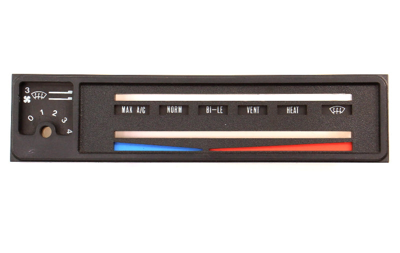 Climate Control Face Trim Plate 81-93 VW Cabriolet Jetta MK1 - 171 919 383 AB