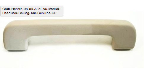 Grab Handle 98-04 Audi A6 Interior Headliner Ceiling Tan - Genuine