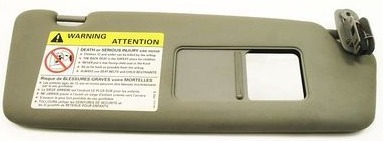 RH Passenger Gray Sun Visor 02-05 Audi A4 B6 Sunvisor - 8E0 857 552 A