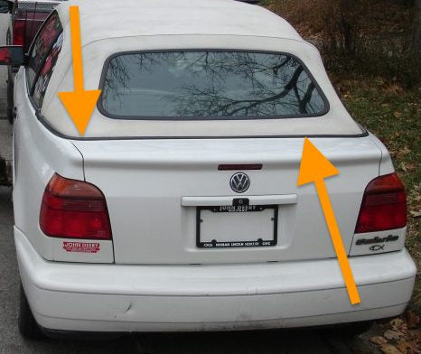 Rear Convertible Top Seal Molding Trim 95-02 VW Cabrio MK3 MK3.5 - Genuine