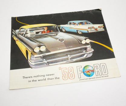 Original Dealer Showroom Brochure Poster - 1958 '58 Ford Fairlane 500