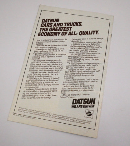 Original Dealer Showroom Brochure - 1980 Datsun 280-ZX 210 310 510