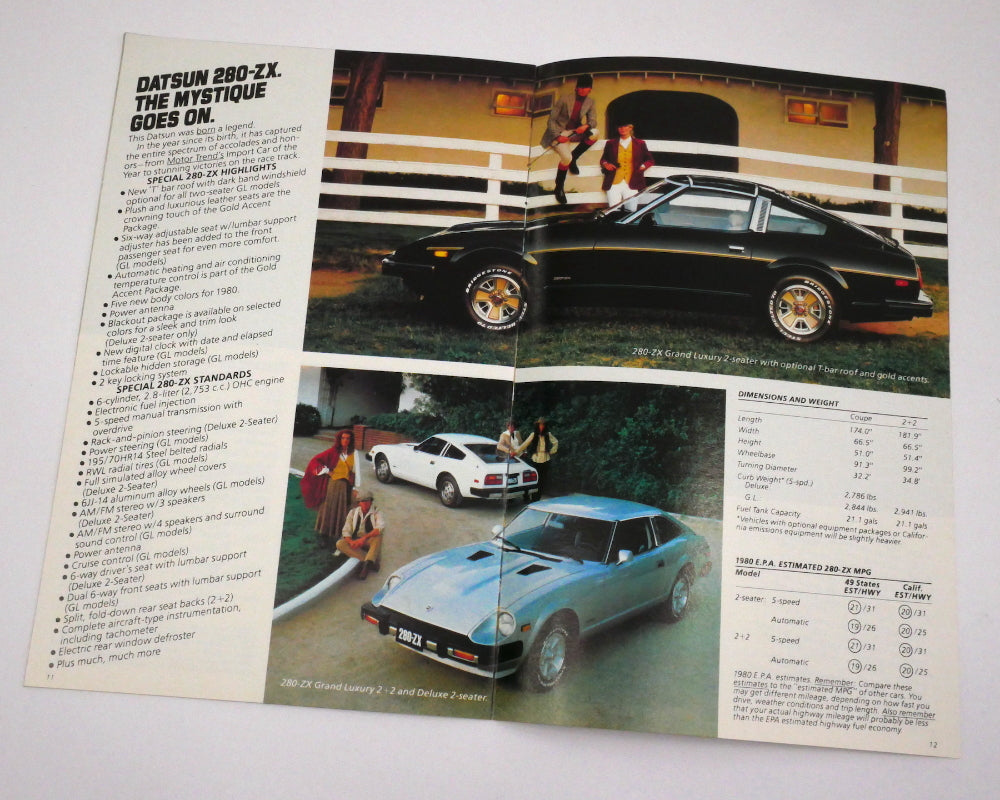 Original Dealer Showroom Brochure - 1980 Datsun 280-ZX 210 310 510