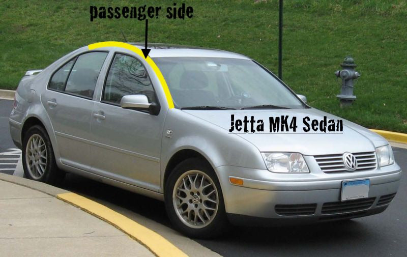 RH Roof Seal Strip Molding Weather Stripping 99-05 VW Jetta Sedan MK4 - Genuine