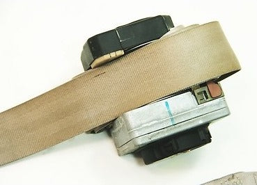 RH Front Seat Belt 99-01 VW Golf GTI MK4 - HCR Beige - Genuine - 1J3 857 706 L