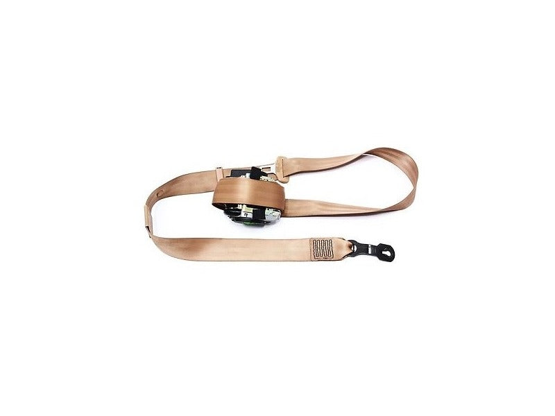 RH Front Seatbelt 00-03 Audi A8 S8 D2 - Coconut Brown - Genuine - 4D0 857 706 AB
