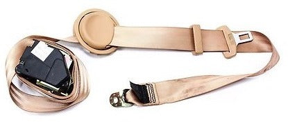 Center Rear Seat Belt 00-03 Audi A8 S8 D2 - Coconut Brown - 4D0 857 807 C