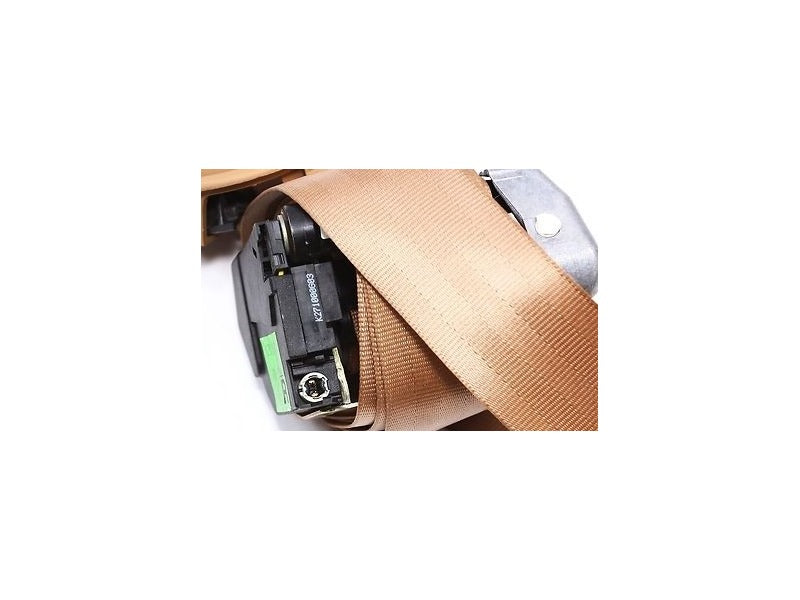 RH Rear Seatbelt 00-03 Audi A8 S8 D2 - Coconut Brown - Genuine - 4D0 857 806 C