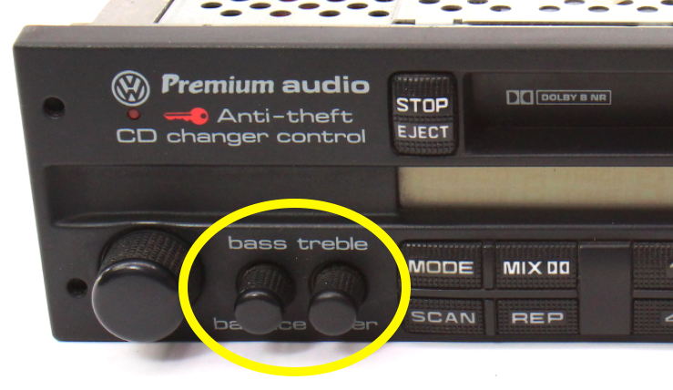 Radio Dial Knob 93-99 VW Jetta Golf GTI MK3 - Bass Treble Dial - Genuine