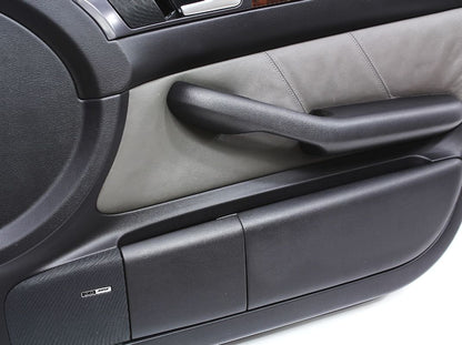 RH Front Door Panel 01-05 Audi Allroad Dark Gray Leather & Wood - Genuine