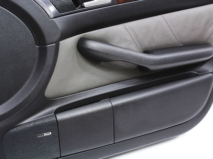 RH Front Door Panel 01-05 Audi Allroad Dark Gray Leather & Wood - Genuine