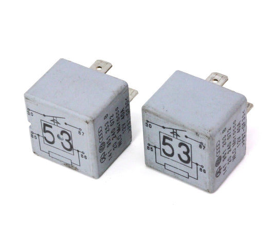 2x Relay 53 Multi Purpose Horn AC VW Jetta Golf Rabbit Passat - 141 951 253 B