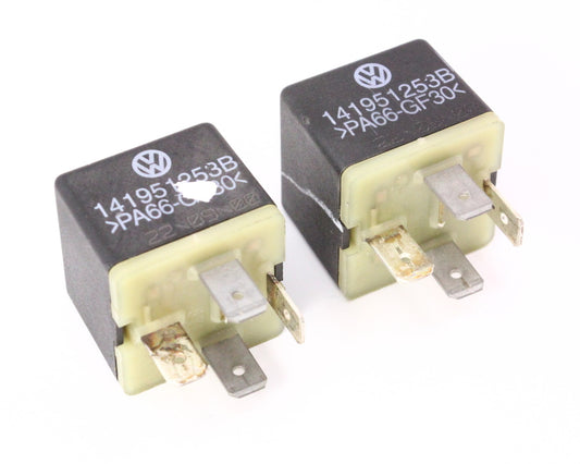 2x Relay 53 Multi Purpose Fog Horn Defrost Fuel Pump VW Audi - 141 951 253 B