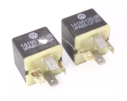2x Relay 53 Multi Purpose Fog Horn Defrost Fuel Pump VW Audi - 141 951 253 B