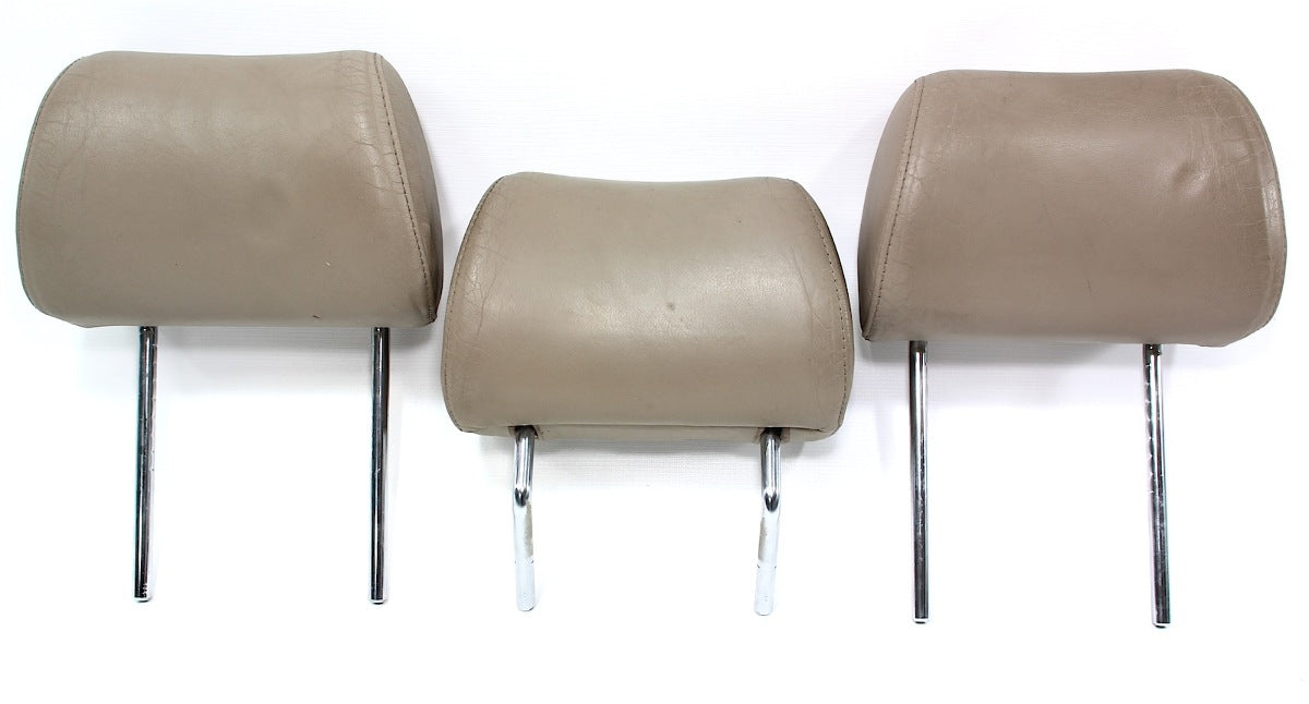 Rear Headrest Head Rest Set 98-01 Audi A6 C5 - 6KQ Melange Beige - Genuine